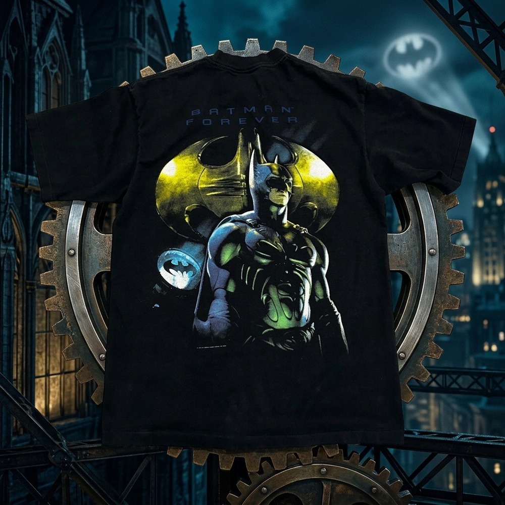 Vintage 1995 Batman Forever T-Shirt Large Giant by Tee Jays DC Comics Movie Tee